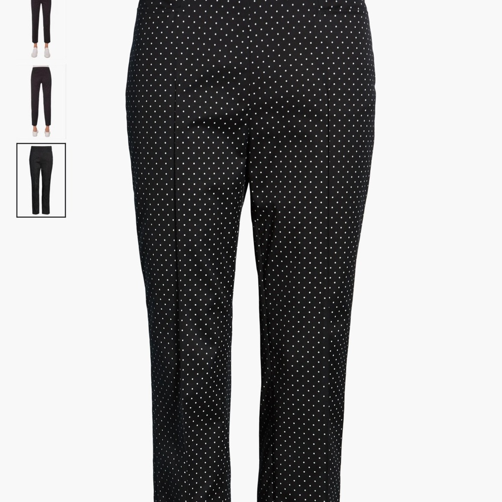 Akris Punto Black Micro Polka Dot Cropped Pants - Picture 10 of 13